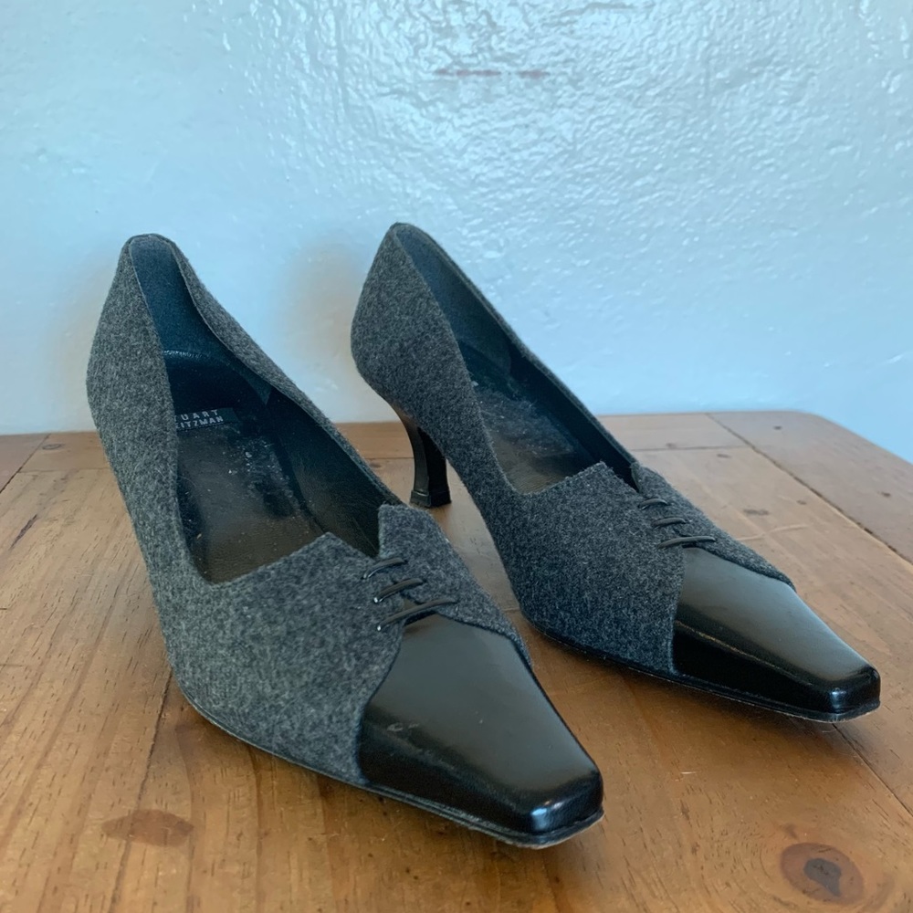 Vintage Black + Grey Heels [Stuart Weitzman]